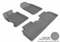 3D MAXpider 2006-2011 Honda Civic Sedan Kagu 1st & 2nd Row Floormats - Gray