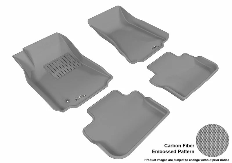 3D MAXpider 2009-2013 Cadillac CTS Kagu 1st & 2nd Row Floormats - Gray