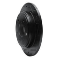 R1 93-04 Chrysler LHS Rear Right Drilled & Slotted Black Brake Rotor