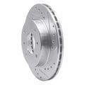 R1 89-96 Nissan 240SX Front Right Drilled & Slotted Black Brake Rotor