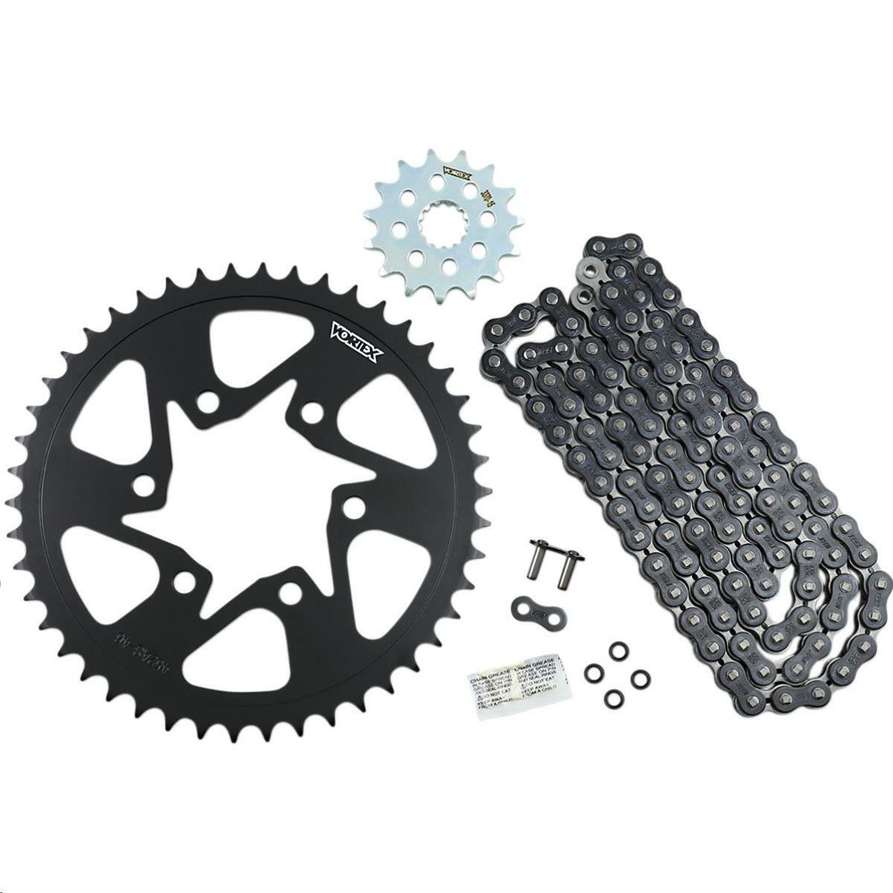 Vortex Racing V3 2.0 Chain and Sprocket Kit 3370-15,452AS-46,520SX3-114- Black