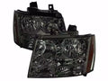 CRYSTAL HOUSING HEADLIGHTS CHROME SMOKE LENS
