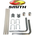 POST GUIDEON 40IN W/UBOLT MTG BRACKETS & LED LIGHT BOXED
