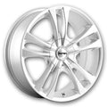 Touren 3222 TR22 14x6 / 4x100/114.3 BP / 40mm Offset / 67.1mm Hub Gloss Hyper Silver Wheel