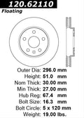 Centric Performance Brake Rotor