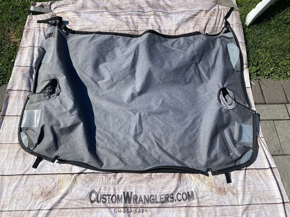 ~(5 lbs. 20X10X10)~ Duster Deck Cover Black Diamond Jeep 03-06 Wrangler; With factory soft top bows folded down