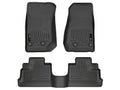 0718 WRANGLER JK UNLIMITED 4DR WEATHERBEATER FRONT & 2ND ROW FLOOR LINER BLACK