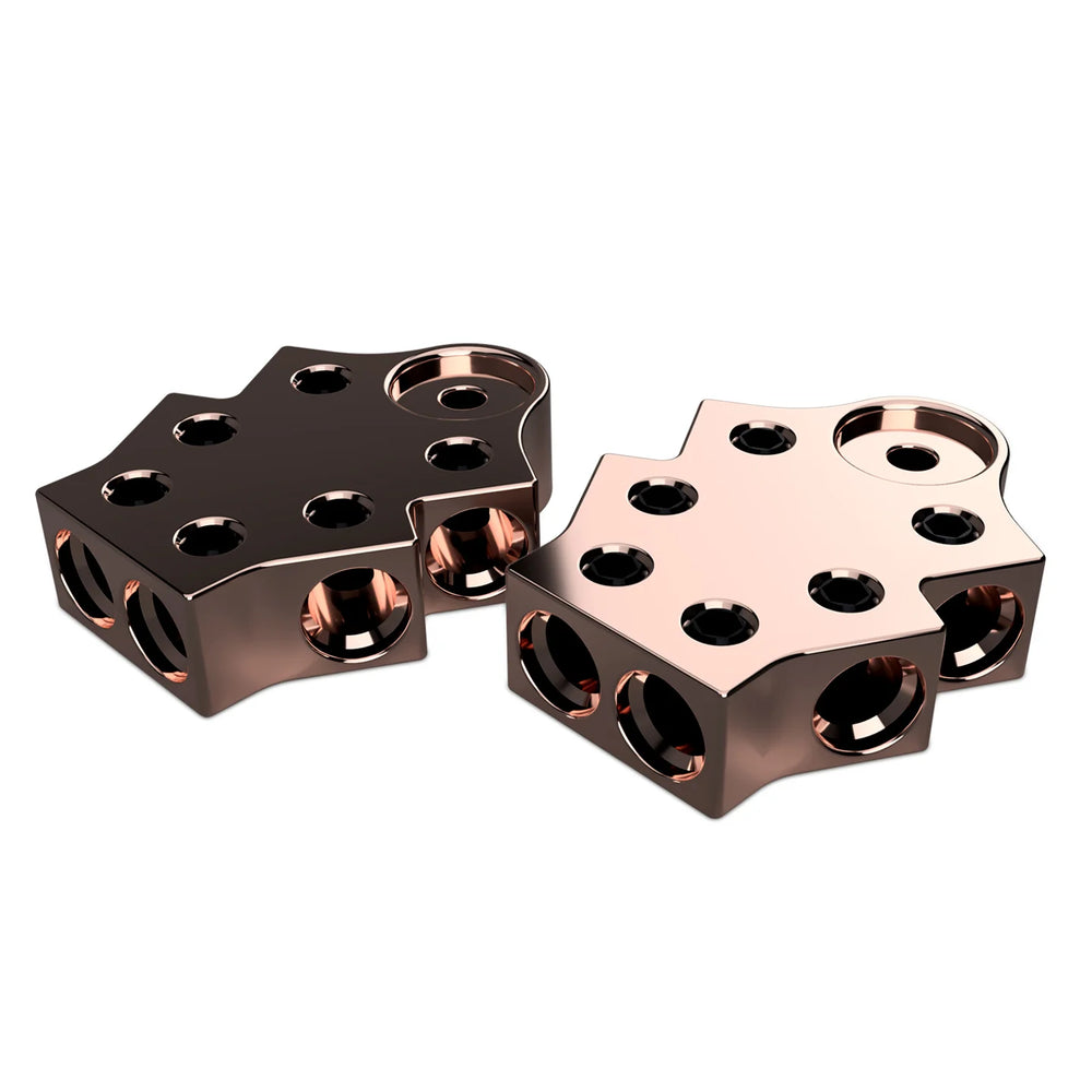 700 Series Copper Terminal Blocks 1/0 6 Spots M6/M8 Bolts Pair