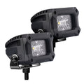 Go Rhino Xplor Bright Series Rectangle LED Flood Light Kit (Surface/Thread Std Mnt) 3x2 - Blk (Pair)