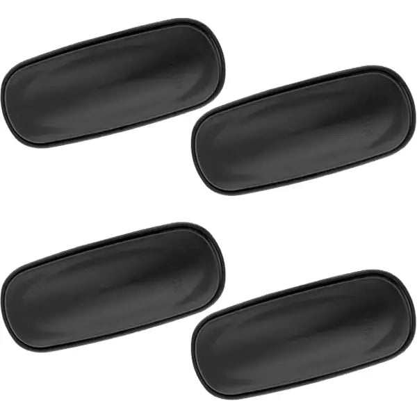 ~(1 lbs. 10X6X3)~ Dodge 02-09 RAM Dually Fender Lenses (4-Piece Set) w/ 2 Red LED Lights and 2 Amber LED Lights - Smoked Lens w/ Black Tri