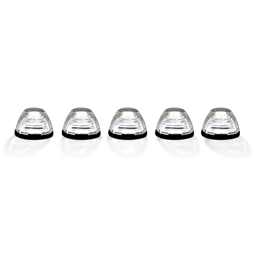 ~(1.9 lbs. 18X7X2)~ Ford 99-16 Superduty (5-Piece Set) Clear Lens with Amber LEDs - Complete Cab Light Kit with all wiring and hardware