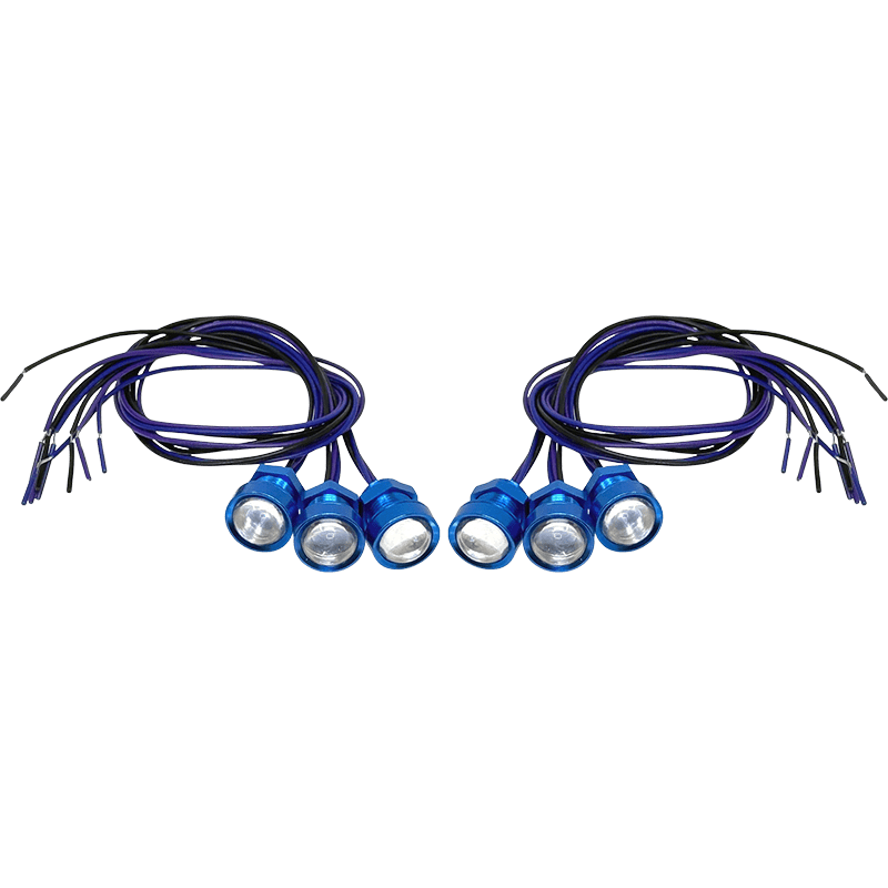 Letric Lighting Royal Flush G2 LEDs Sealed Blue Anodized Body - White/Amber Switchback