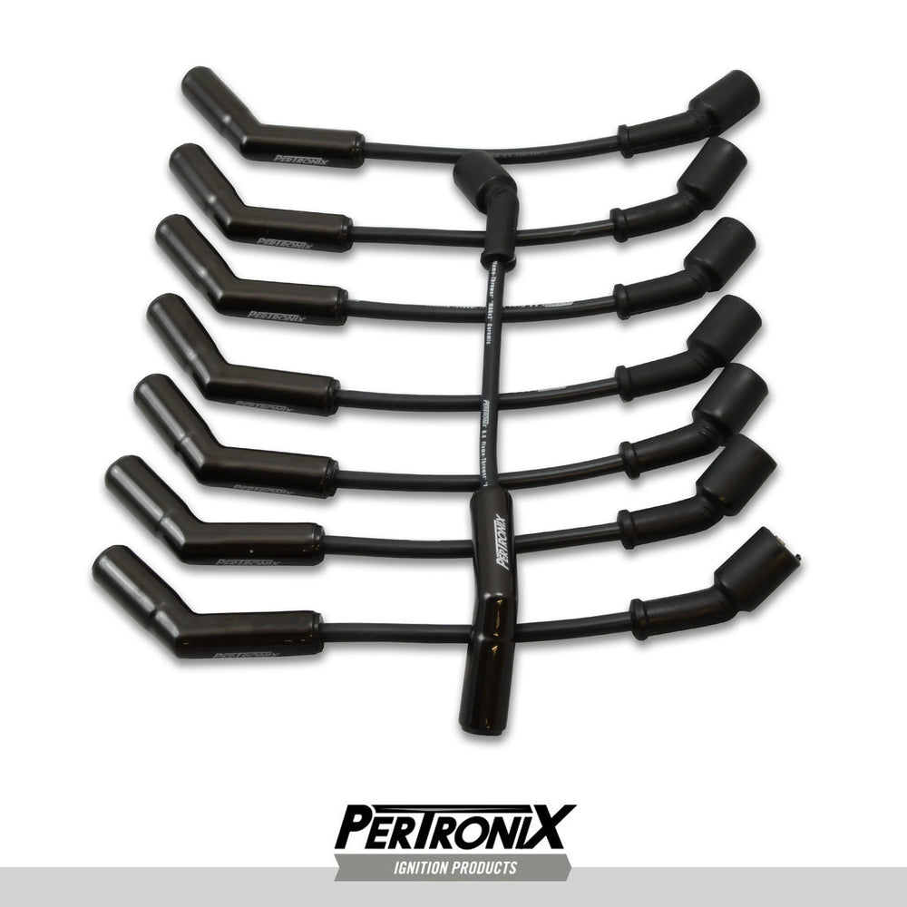 WIRES 8MM GM LS 45 DEGREE BLACK CERAMIC BOOT BLACK WIRE