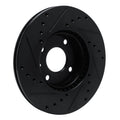 R1 16-22 Chevrolet SPARK (USA/Canada) Front Right Drilled & Slotted Black Brake Rotor