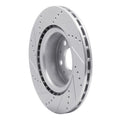 R1 Concepts Brake Rotor Drilled and Slotted Silver Fits Tesla 3