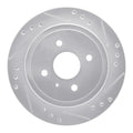 R1 83-89 Isuzu Impulse Rear Right Drilled & Slotted Silver Brake Rotor