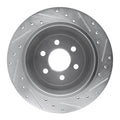R1 Concepts Brake Rotor Drilled and Slotted Silver Fits Dodge Dakota