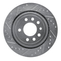 R1 Concepts Brake Rotor Drilled and Slotted Silver Fits Saab 45903