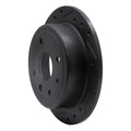 R1 04-10 Chevrolet Optra (USA/Canada) Rear Left Drilled & Slotted Black Brake Rotor