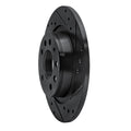 R1 06-10 Pontiac Solstice Rear Right Drilled & Slotted Black Brake Rotor