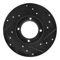 R1 80-83 Subaru GL Front Right Drilled & Slotted Black Brake Rotor