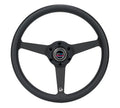 NRG Aluminum Steering Wheel 330mm - Heritage Solid Spoke - Ergonomic Grip - Anadized Black