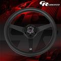NRG Aluminum Steering Wheel 330mm - Heritage Solid Spoke - Ergonomic Grip - Anadized Black