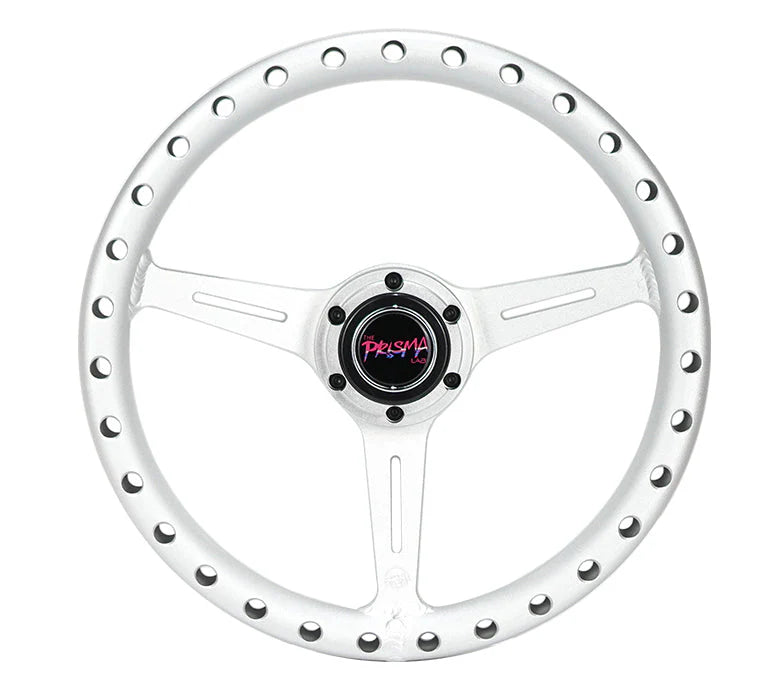 NRG All Aluminum Steering Wheel 330mm - Extra Light- Ergonomic Grip- Anadized Silver