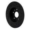 R1 16-23 Chevrolet Bolt EV Rear Left Drilled & Slotted Black Brake Rotor