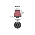 K&N Filter Universal X Stream Clamp-On 2 3/4 inch Flange 6 inch Base  5 inch Top 6 1/2 inch Height