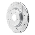 DFC 13-25 Infiniti JX35 Front Right Drilled & Slotted Silver Brake Rotor