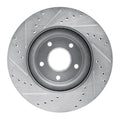 DFC 13-25 Infiniti JX35 Front Right Drilled & Slotted Silver Brake Rotor