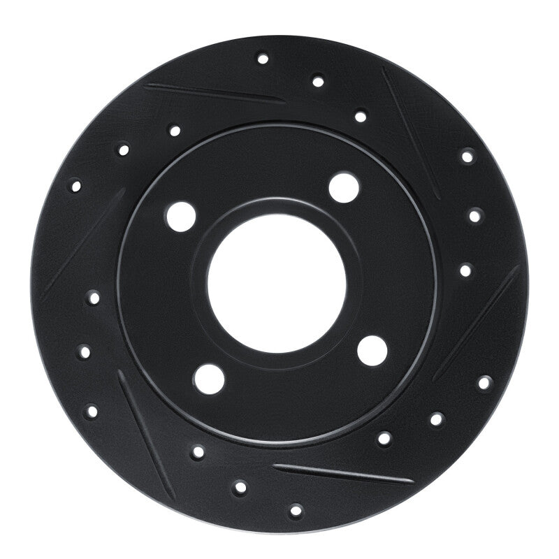 R1 96-04 Ford Fiesta (Mexico) Front Right Drilled & Slotted Black Brake Rotor