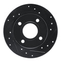 R1 96-04 Ford Fiesta (Mexico) Front Right Drilled & Slotted Black Brake Rotor