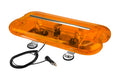 AURORA AMBER LENS MAGNET MOUNT ROTATING WARNING LIGHT 12V W/2 HALOGEN BULBS
