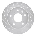 R1 89-91 Mazda RX-7 Rear Left Drilled & Slotted Silver Brake Rotor