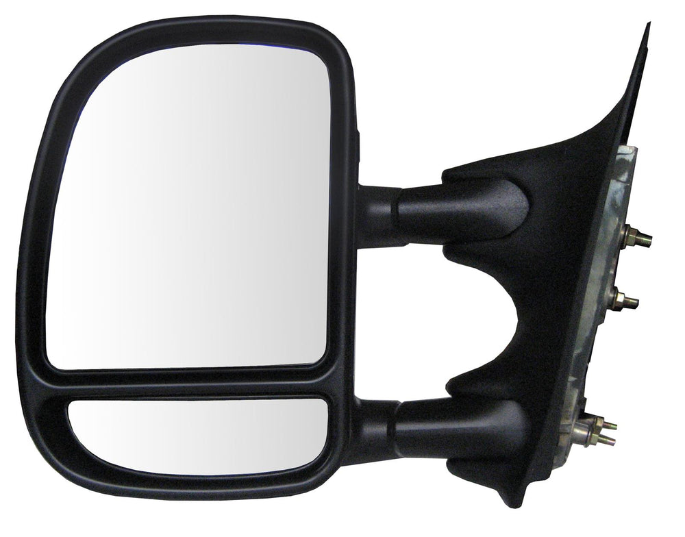 9907 FORD F250F550 SUPER DUTY LH MANUAL FOLDAWAY OE MIRROR BLACK EXTENDABLE TOWING DUAL GLASS