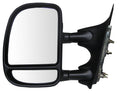 9907 FORD F250F550 SUPER DUTY LH MANUAL FOLDAWAY OE MIRROR BLACK EXTENDABLE TOWING DUAL GLASS