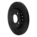 R1 09-17 Volkswagen SAVEIRO (Mexico) Front Right Drilled & Slotted Black Brake Rotor