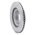 DFC 09-11 Hyundai Genesis Sedan Front Right Drilled & Slotted Silver Brake Rotor