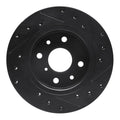 R1 94-00 Kia Spectra Front Right Drilled & Slotted Black Brake Rotor