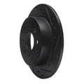 R1 01-05 Acura EL Rear Right Drilled & Slotted Black Brake Rotor