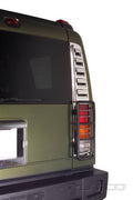 Tail Light Cover: 2003-2004 Hummer H2; chrome