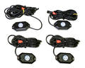 ~(3 lbs. 8X6X3)~ 4 Piece RGB Accent Rock Lights (Controller Not Included) Quad-Lock