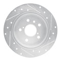 R1 Concepts Brake Rotor Drilled and Slotted Silver Fits Toyota Camry