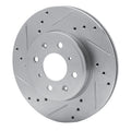 DFC 15-20 Honda Fit (USA/Canada) Front Left Drilled & Slotted Silver Brake Rotor