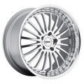 ~(36 lbs. 22X22X12)~ TSW SILVERSTONE 20x10.0 5/112 ET54 CB72.1 SILVER W/MIRROR CUT FACE AND LIP