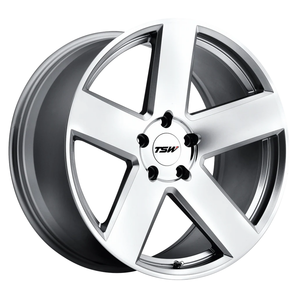 TSW Alloy Wheels silver auto part
