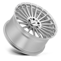 ~(31 lbs. 22X22X12)~ TSW TURBINA 20x10.5 5/120 ET25 CB76.1 TITANIUM SILVER W/MIRROR CUT FACE