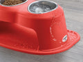 WeatherTech Pet Feeding System Double High 96oz 14in. Poly Bowl - Dark Grey
